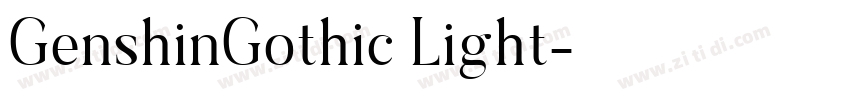 GenshinGothic Light字体转换
